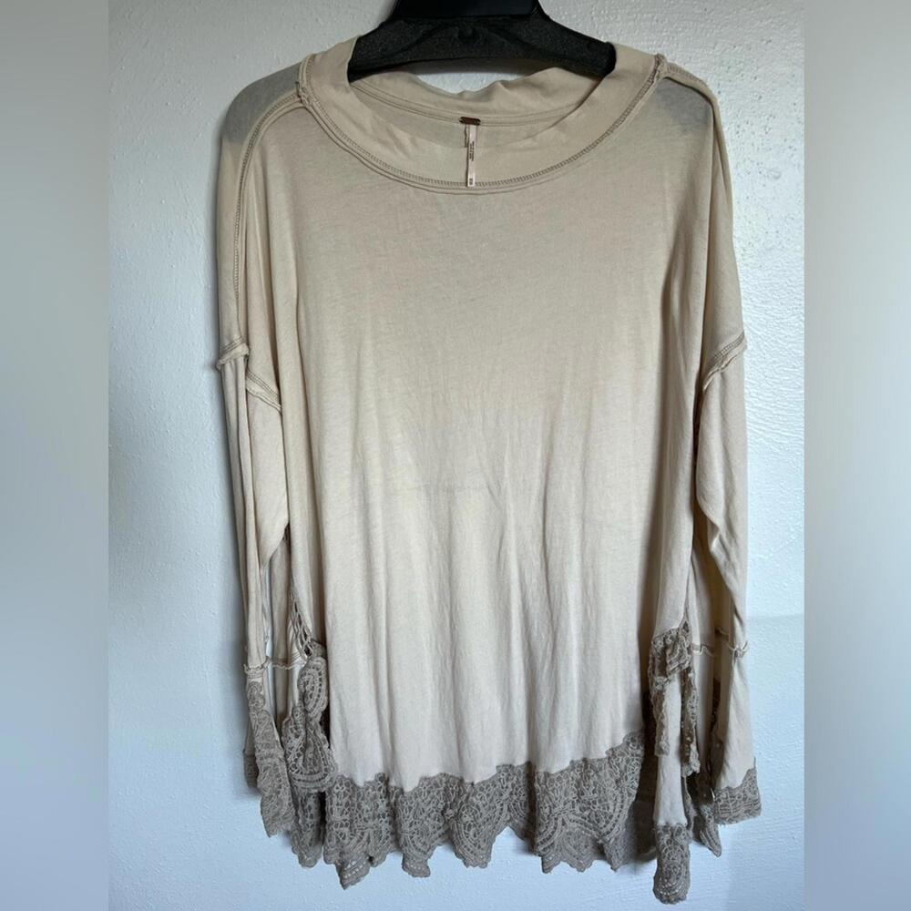 Free People Sparrow Cream Long Sleeve Tunic XS - Picture 4 of 8